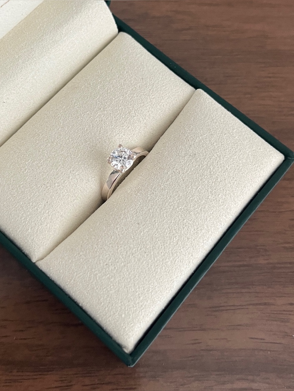 Moissanite Solitaire Engagement Ring | Size 4